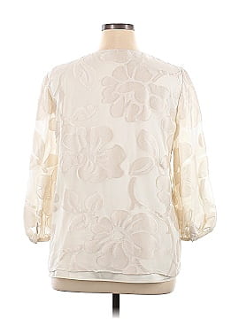 Lafayette 148 New York 3/4 Sleeve Silk Top (view 2)