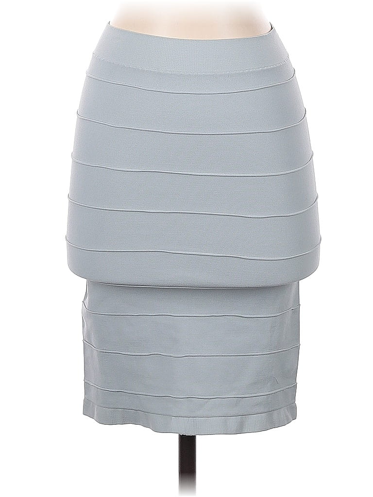 Pre-owned Bebe Casual Skirt In Gray