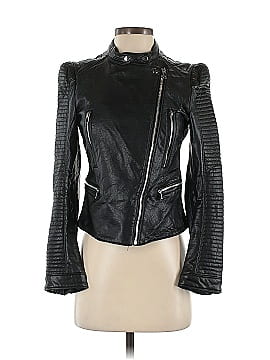 Zara Basic Faux Leather Jacket (view 1)