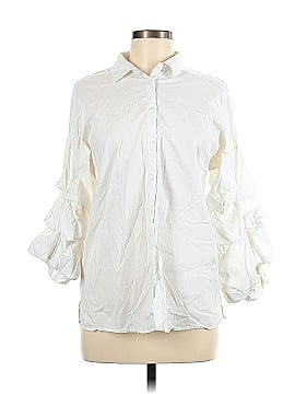 Zara 3/4 Sleeve Button-Down Shirt (view 1)