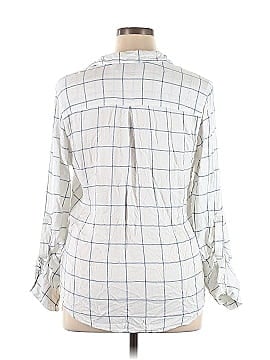 Tinsel Denim Couture 3/4 Sleeve Button-Down Shirt (view 2)