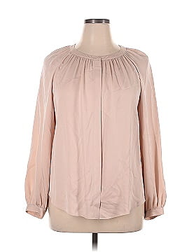 Theory Long Sleeve Silk Top (view 1)