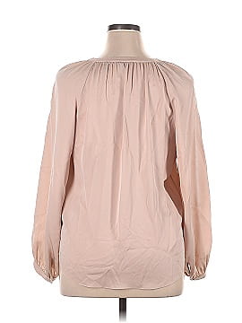 Theory Long Sleeve Silk Top (view 2)