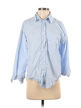 Zara 3/4 Sleeve Button-Down Shirt (view 1)