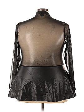 Ashley Stewart Faux Leather Top (view 2)