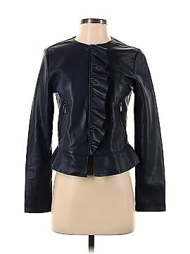 Zara Basic Faux Leather Jacket (view 1)