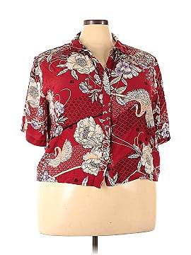 Johnny Was Short Sleeve Silk Top (view 1)