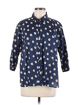 Barneys New York 3/4 Sleeve Button-Down Shirt (view 1)