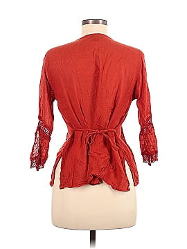 Flower 3/4 Sleeve Blouse (view 2)