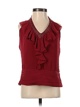 BCBGMAXAZRIA Sleeveless Silk Top (view 1)