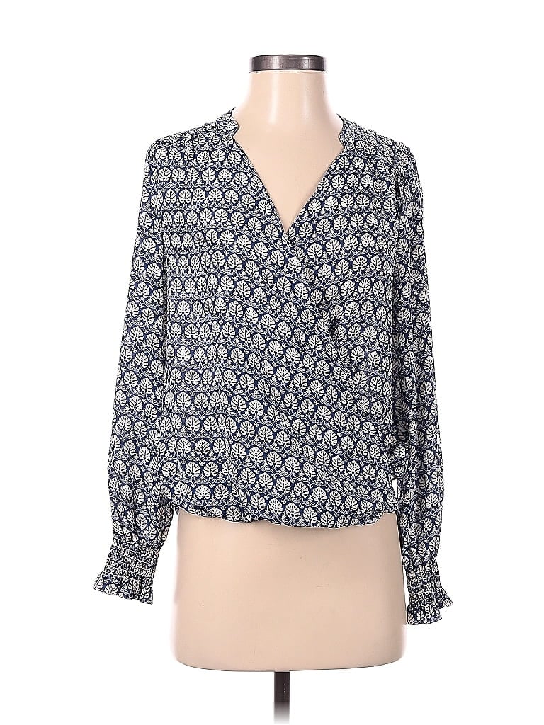 Pre-owned Maison Scotch Long Sleeve Blouse In Blue