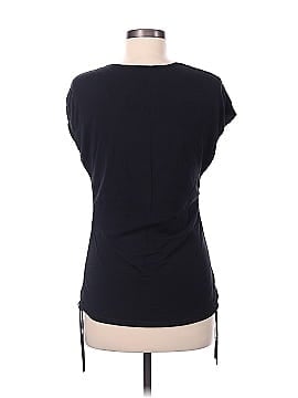 New York & Company Short Sleeve Silk Top (view 2)