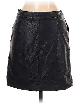 Topshop Faux Leather Skirt (view 2)