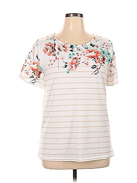 Floral Blooming Short Sleeve Blouse (view 1)