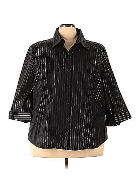 Fashion Bug 3/4 Sleeve Button-Down Shirt (view 1)