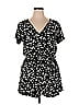 J for Justify Floral Hearts Stars Graphic Black Romper Size XL - photo 1