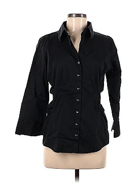 New York & Company 3/4 Sleeve Button-Down Shirt (view 1)