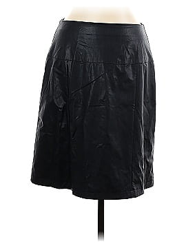 Classic Blues Faux Leather Skirt (view 1)