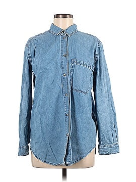 Topshop Long Sleeve Button-Down Shirt (view 1)