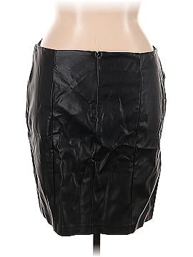 ELOQUII Faux Leather Skirt (view 2)