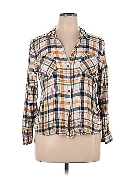 Maurices 3/4 Sleeve Button-Down Shirt (view 1)