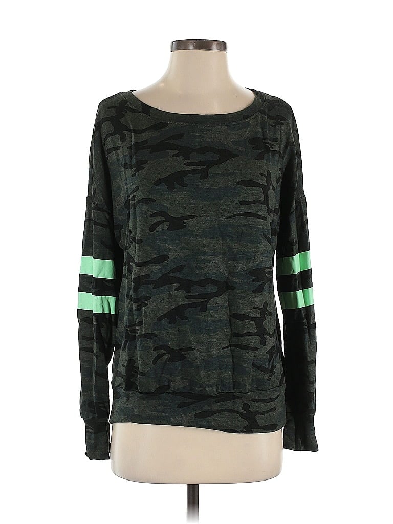 Pre-owned Sundry For Evereve Long Sleeve T-shirt In Green