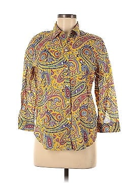 Lauren by Ralph Lauren 3/4 Sleeve Button-Down Shirt (view 1)