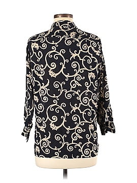 Anne Klein II Long Sleeve Silk Top (view 2)