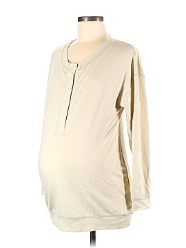 Isabel Maternity Long Sleeve Henley (view 1)