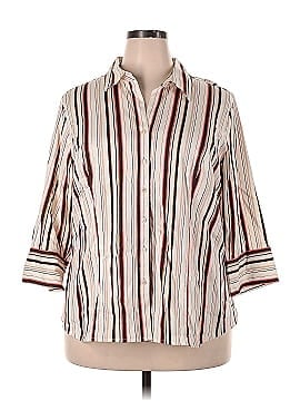 Lane Bryant Outlet 3/4 Sleeve Button-Down Shirt (view 1)