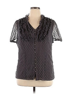 INC International Concepts Short Sleeve Blouse (view 1)