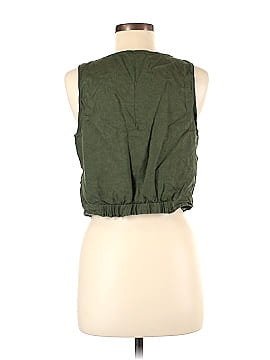 Express Sleeveless Button-Down Shirt (view 2)