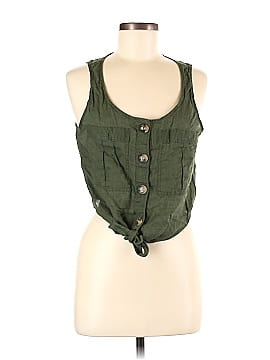 Express Sleeveless Button-Down Shirt (view 1)