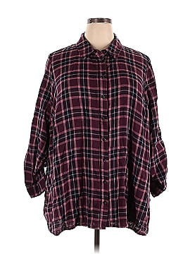 Lane Bryant 3/4 Sleeve Button-Down Shirt (view 1)