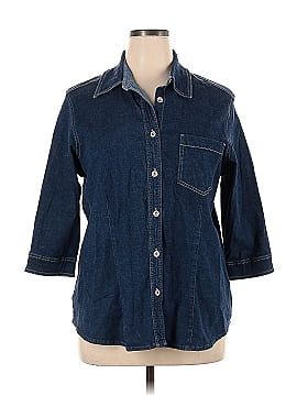 Avenue Blues 3/4 Sleeve Button-Down Shirt (view 1)