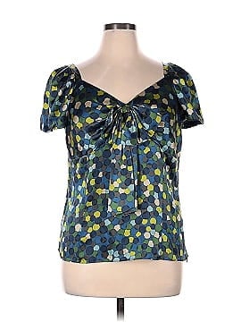 Lafayette 148 New York Short Sleeve Silk Top (view 1)