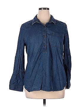 Old Navy 3/4 Sleeve Button-Down Shirt (view 1)