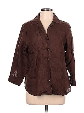 Lauren by Ralph Lauren 3/4 Sleeve Button-Down Shirt (view 1)