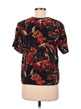 Oscar De La Renta Expressions Short Sleeve Silk Top (view 2)