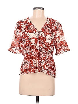 Madewell Short Sleeve Silk Top (view 1)