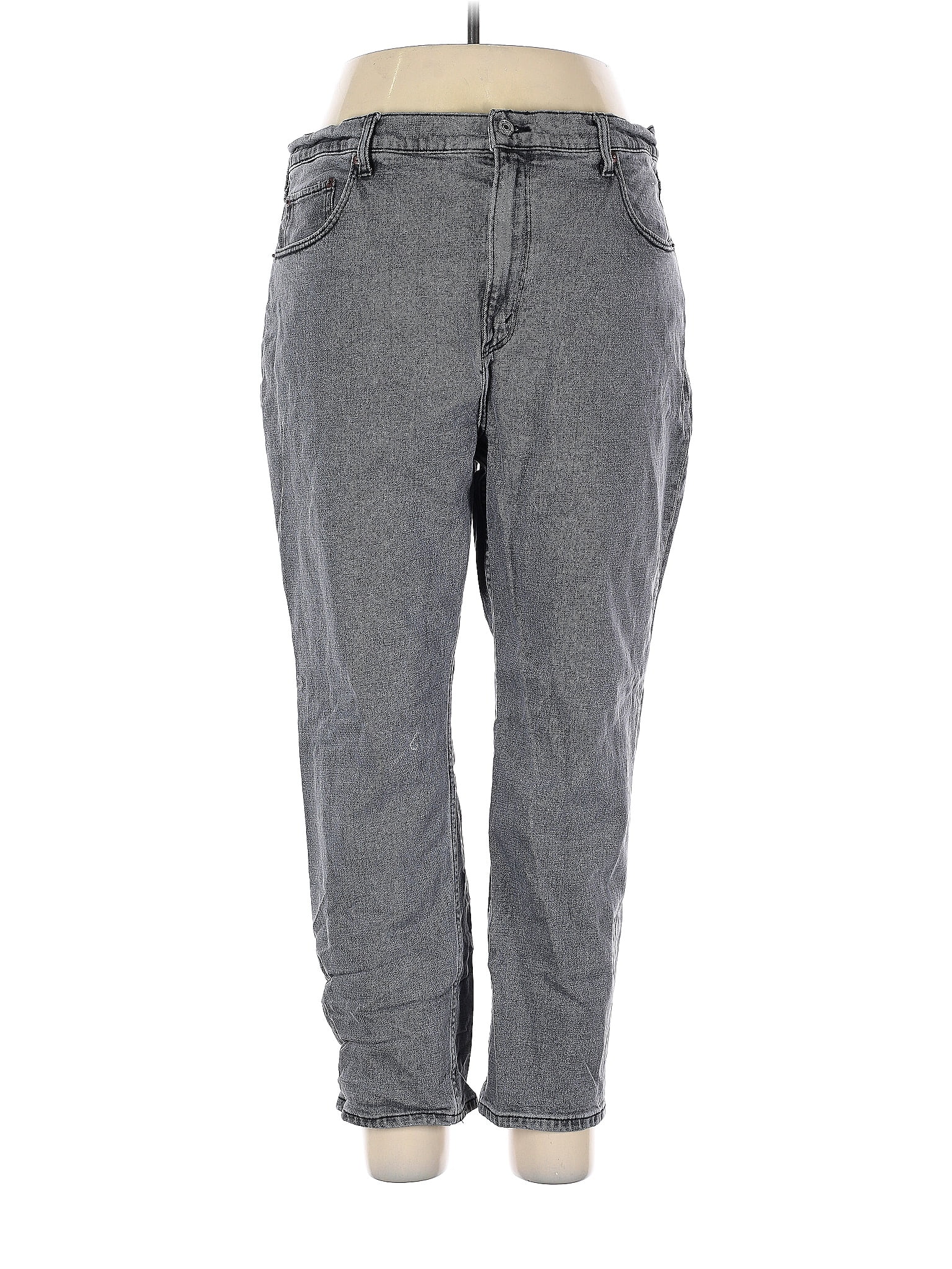 Abercrombie & Fitch Chevronherringbone Gray Jeans Size 18 (Plus) 66