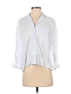 Zara 3/4 Sleeve Button-Down Shirt (view 1)