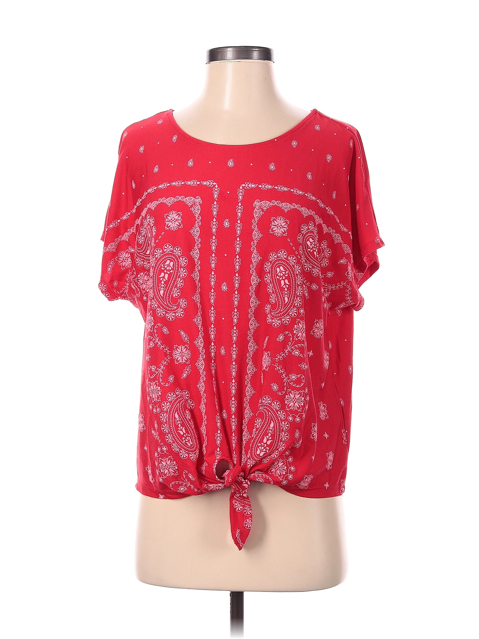 Ruby Rd. Red Long Sleeve T-Shirt Size P (Tall) - 56% off | ThredUp