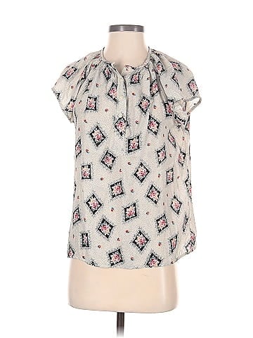 Tucker Short Sleeve Silk Top (view 1)