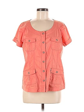 New York & Company Short Sleeve Blouse (view 1)