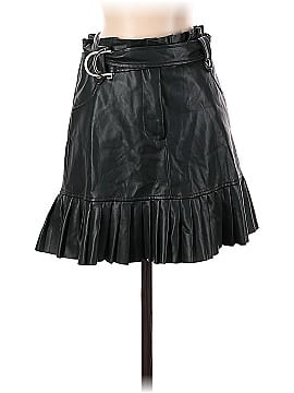 Zara Faux Leather Skirt (view 1)