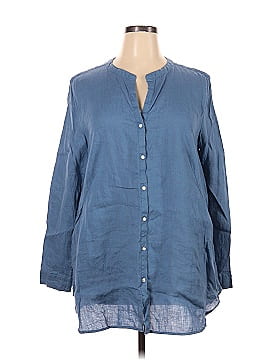 Sigrid Olsen 3/4 Sleeve Button-Down Shirt (view 1)