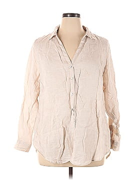 Sigrid Olsen 3/4 Sleeve Button-Down Shirt (view 1)