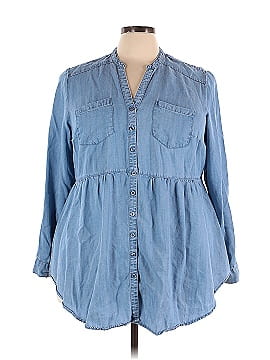 Torrid 3/4 Sleeve Button-Down Shirt (view 1)