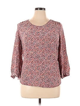 Unbranded 3/4 Sleeve Silk Top (view 1)